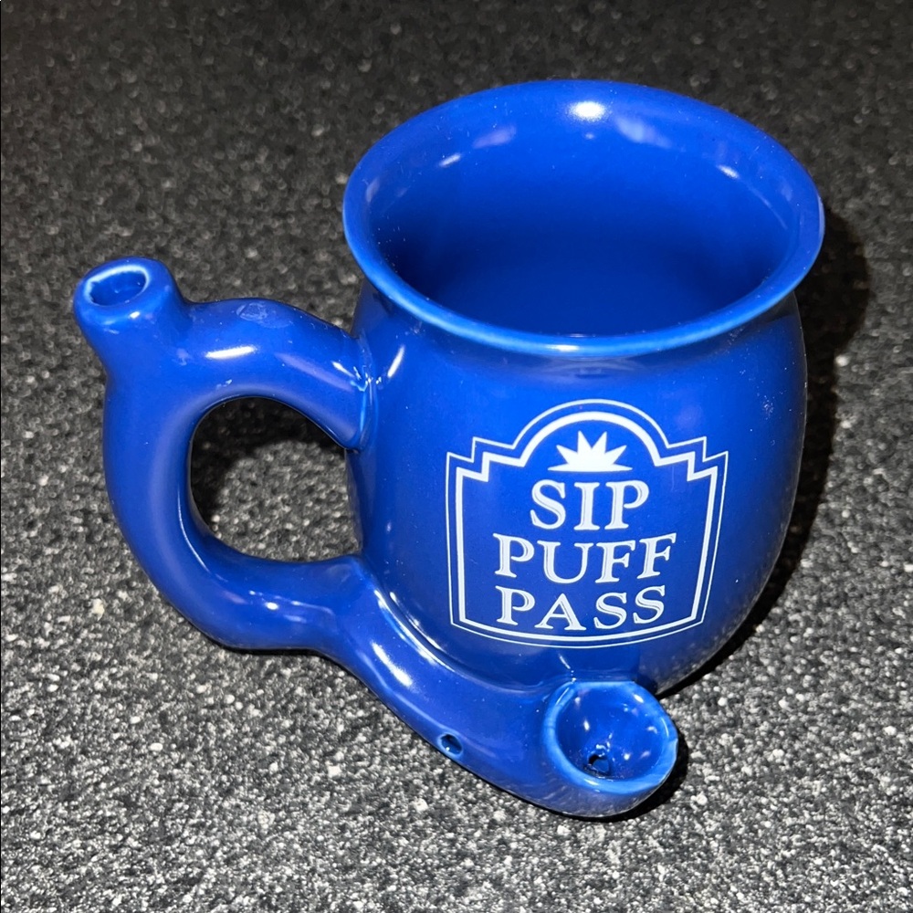 SIP PUFF PASS Blue Mug